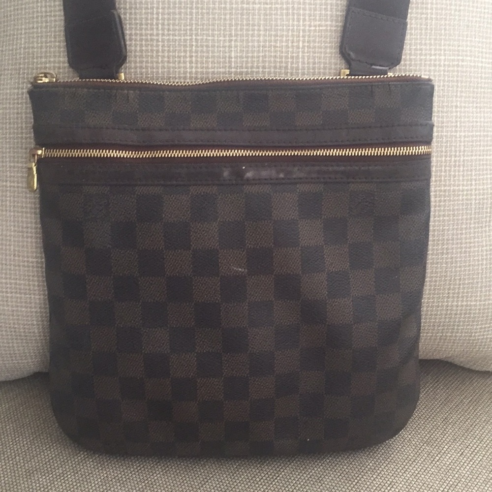 Bosphore Damier Leather Messenger Bag